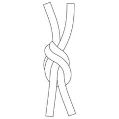 Vector illustration of a knotted knot.