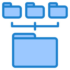 Share folder blue style icon