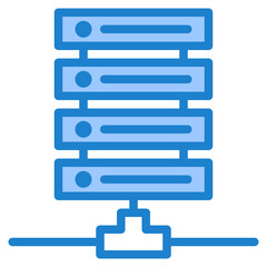 Obraz premium Share server blue style icon