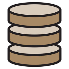 Database color line style icon