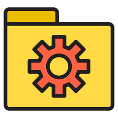 Folder setting color line style icon