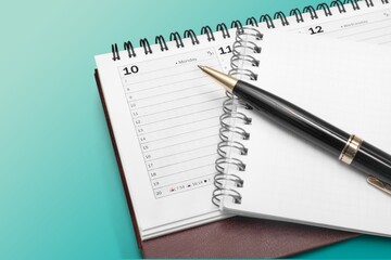 Classic white desktop calendar on desk