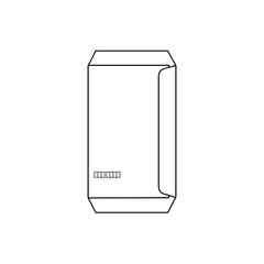 日本の封筒の裏面（線画）