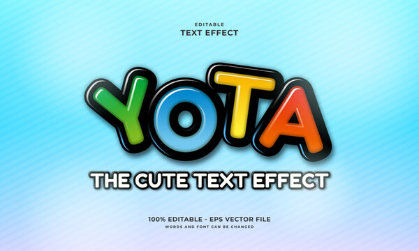 Cute colorful Yato Text Effect