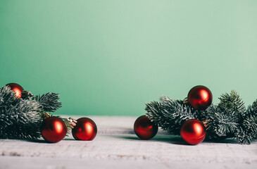 christmas background with balls