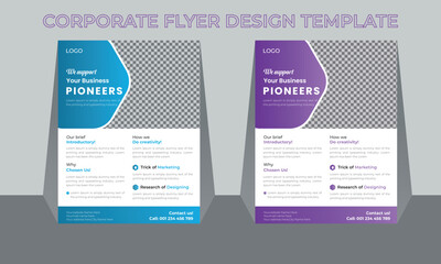  Modern and Corporate Business Flyer  Template Designs or Organic shapes Designs, vector flyers for print