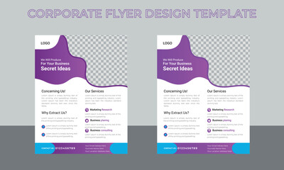  Modern and Corporate Business Flyer  Template Designs or Organic shapes Designs, vector flyers for print
