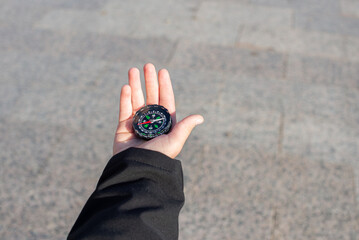 The compass in your hand points the direction