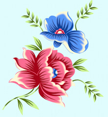 Fototapeta na wymiar textile flower bunch beautiful color