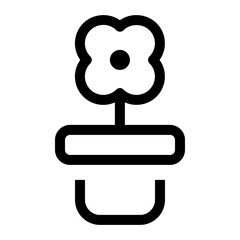flower pot plant icon