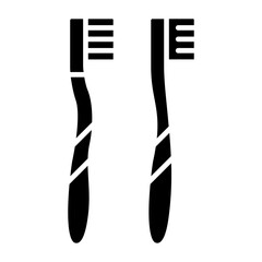 Toothbrushes Glyph Icon