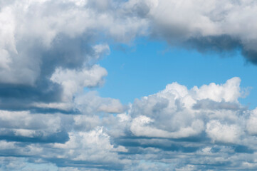 Obraz premium Clouds with hole horizontal