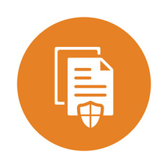 Layout, Multiple pages icon. Orange vector design.