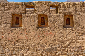 The remains of an ancient Inca temple (Tomb colorado) near Lima, Peru