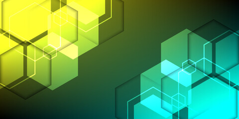 bstract background technology hexagon used for advertising banner tempatation presentation material eps10