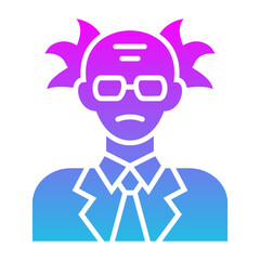 Scientist Glyph Gradient Icon