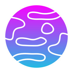 Mercury Glyph Gradient Icon