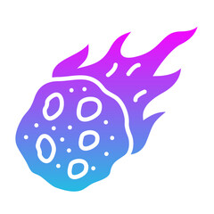 Meteorite Glyph Gradient Icon