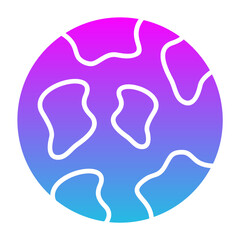 Earth Glyph Gradient Icon