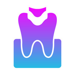 Dental Filling Glyph Gradient Icon