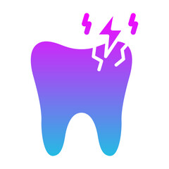 Toothache Glyph Gradient Icon