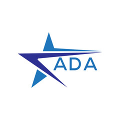 ADA letter logo. ADA blue image on white background. ADA Monogram logo design for entrepreneur and business. . ADA best icon.
