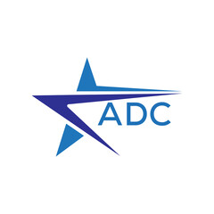 ADC letter logo. ADC blue image on white background. ADC Monogram logo design for entrepreneur and business. . ADC best icon.
