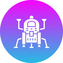 Lander Gradient Circle Glyph Inverted Icon