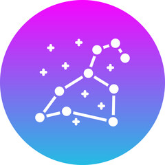 Constellation Gradient Circle Glyph Inverted Icon