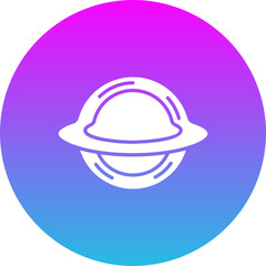 Black Hole Gradient Circle Glyph Inverted Icon