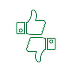 Like, negative, thumb line icon. Outline vector.