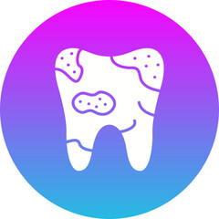 Decayed Gradient Circle Glyph Inverted Icon