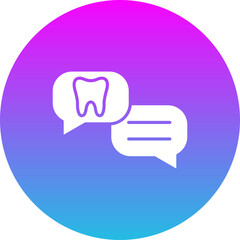 Consultation Gradient Circle Glyph Inverted Icon