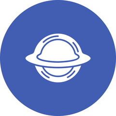 Black Hole Multicolor Circle Glyph Inverted Icon