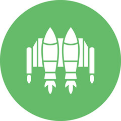 Jetpack Multicolor Circle Glyph Inverted Icon