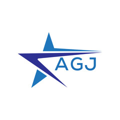 AGJ letter logo. AGJ blue image on white background. AGJ Monogram logo design for entrepreneur and business. . AGJ best icon.
