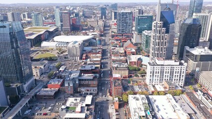 Aerial photo of Downtown Nashville Tennessee