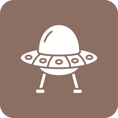 Ufo Multicolor Round Corner Glyph Inverted Icon