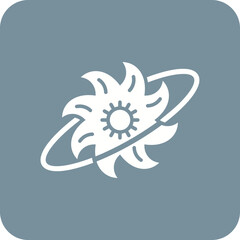 Supernova Multicolor Round Corner Glyph Inverted Icon