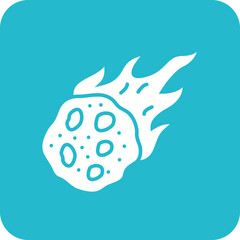Meteorite Multicolor Round Corner Glyph Inverted Icon