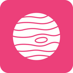 Jupiter Multicolor Round Corner Glyph Inverted Icon