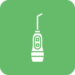 Dental Irrigator Multicolor Round Corner Glyph Inverted Icon