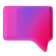 Fototapeta premium Speech bubble. Speech balloon. Text box. 3D illustration.
