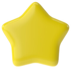 3D star. 3D illustration.