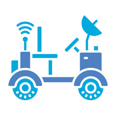 Moon Rover Glyph Two Color Icon