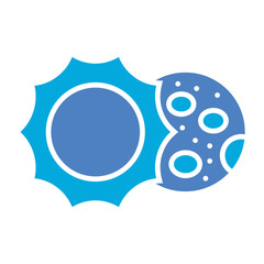 Lunar Eclipse Glyph Two Color Icon