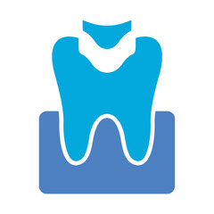 Dental Filling Glyph Two Color Icon