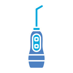 Dental Irrigator Glyph Two Color Icon