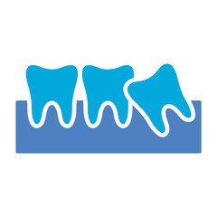 Wisdom Tooth Glyph Two Color Icon