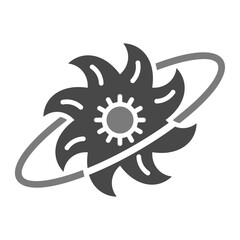 Supernova Greyscale Glyph Icon